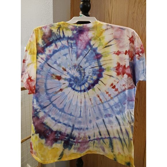 Ice Spiral Tie Dye T-Shirt Yellow and Blue Size 3XL - Picture 4 of 8
